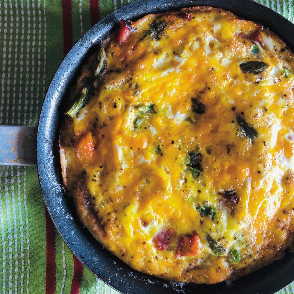 Ham, Mushroom and Asparagus Frittata