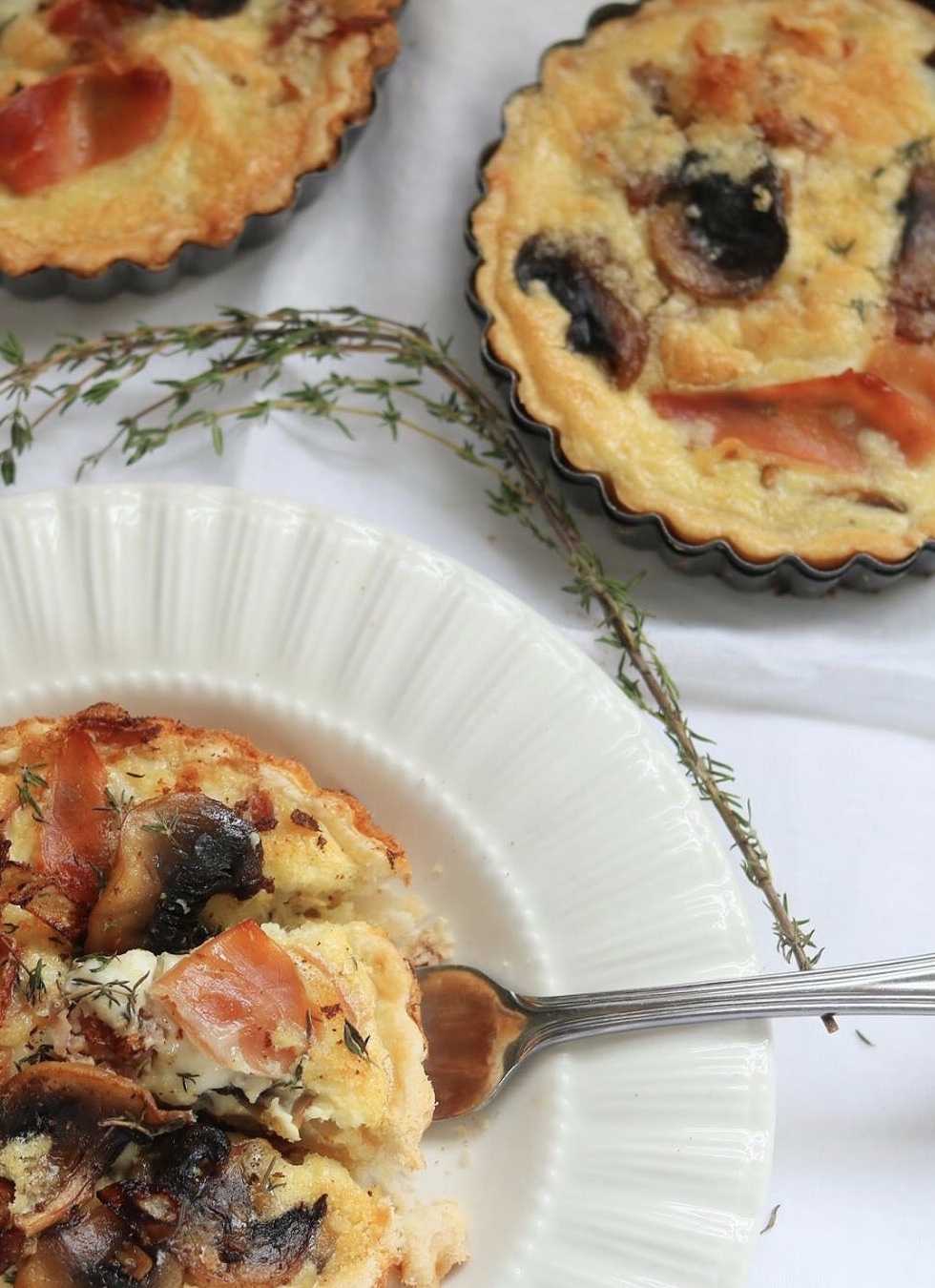 Mushroom, Pancetta and Shallot Quiche