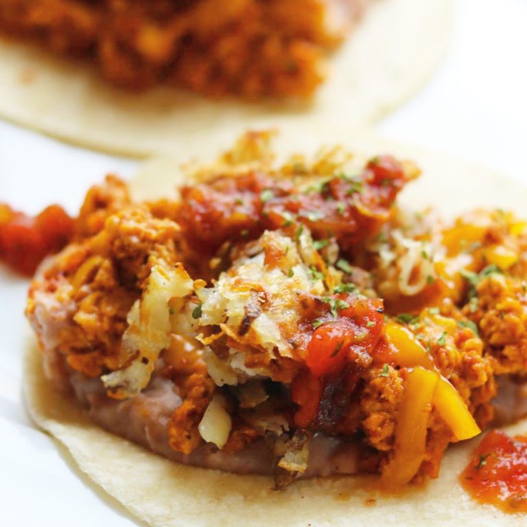 Our Favorite, Effortless  Chorizo with Eggs and Cheese, Refried Beans and Hashbrowns