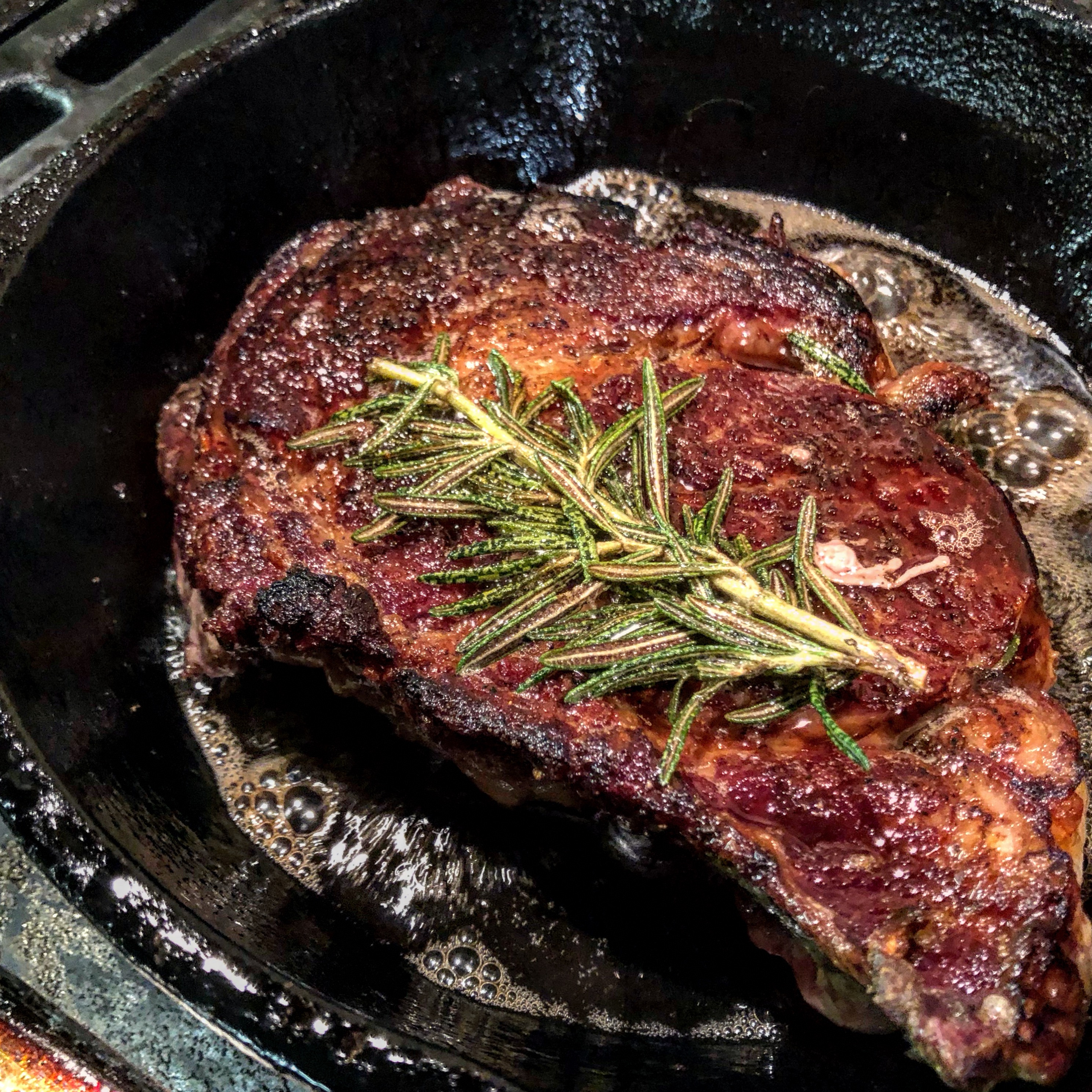 Happy Birthday - Iron Skillet Ribeye Steak