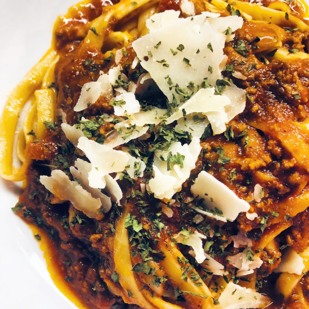 Quick & Comforting - Spicy Beef Ragu with Fettuccine
