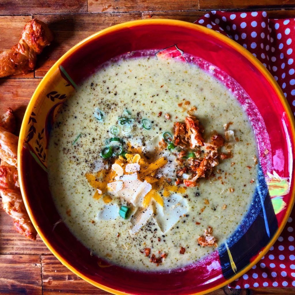 Broccoli with Potto and Cheese Soup