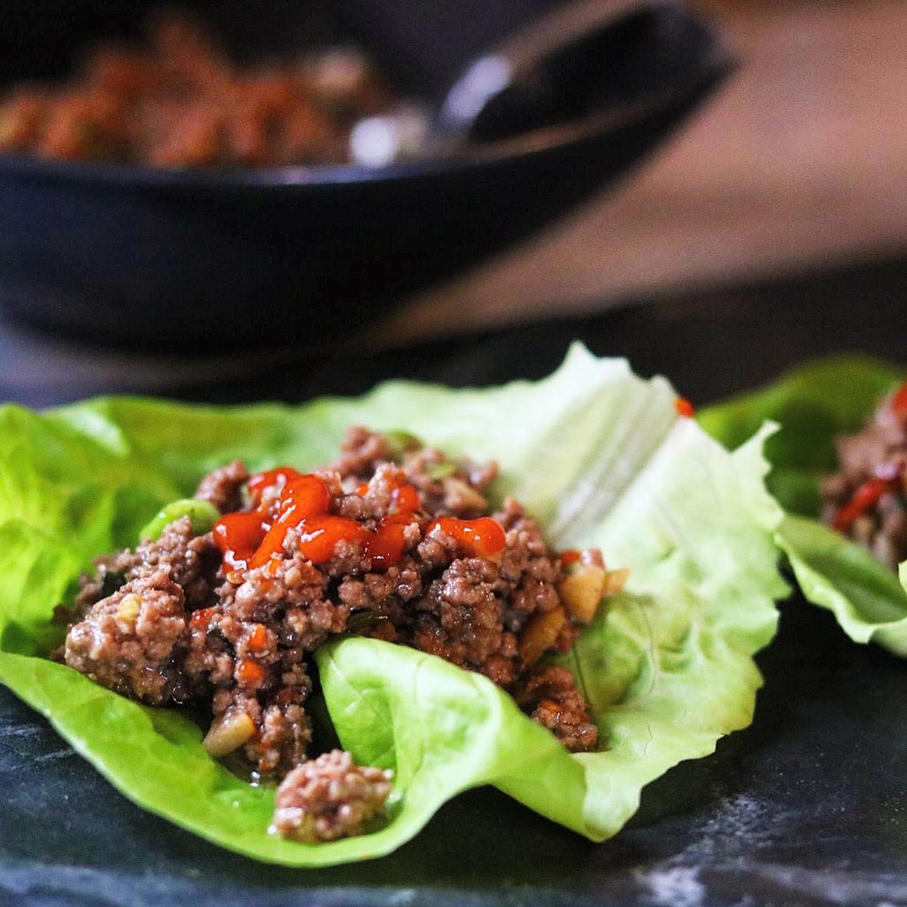 Quick & Easy - Szechuan Beef Lettuce Wraps