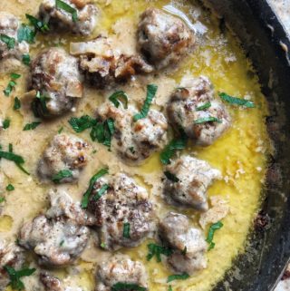 Swedish Meatballs in Brown Gravy