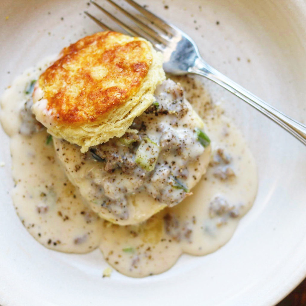 Buttermilk Biscuits and Sausage Gravy