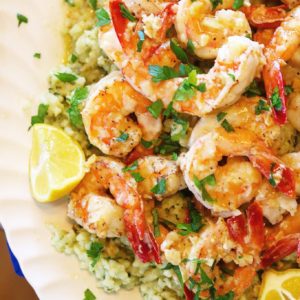 Shrimp Scampi with Fresh Herb Risotto