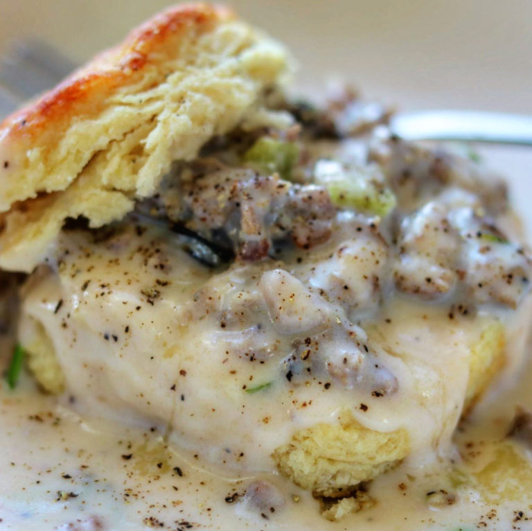 Buttermilk Biscuits with Sausage Gravy