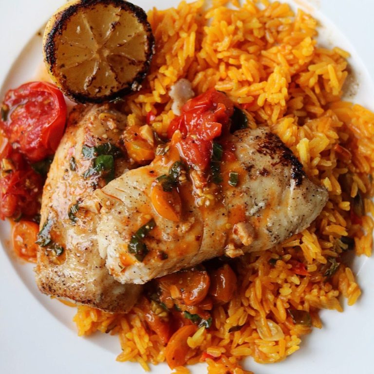 Pan-Fried Cod in Tomato Basil Sauce