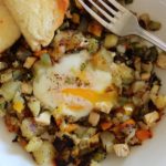 Smoked Chicken Hash and Eggs