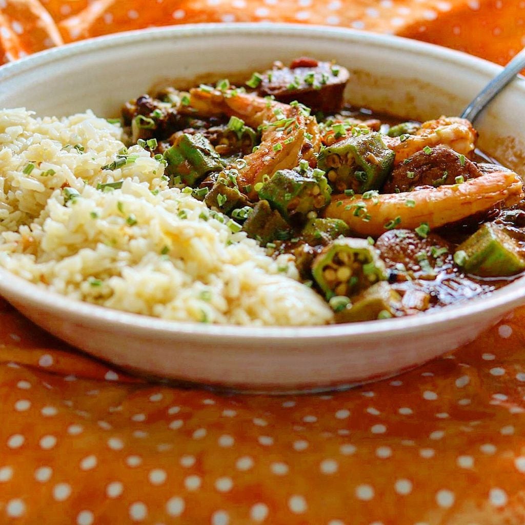 Shrimp, Okra and Andouille Smoked Sausage Gumbo