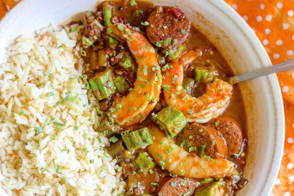 Shrimp, Okra and Andouille Smoked Sausage Gumbo