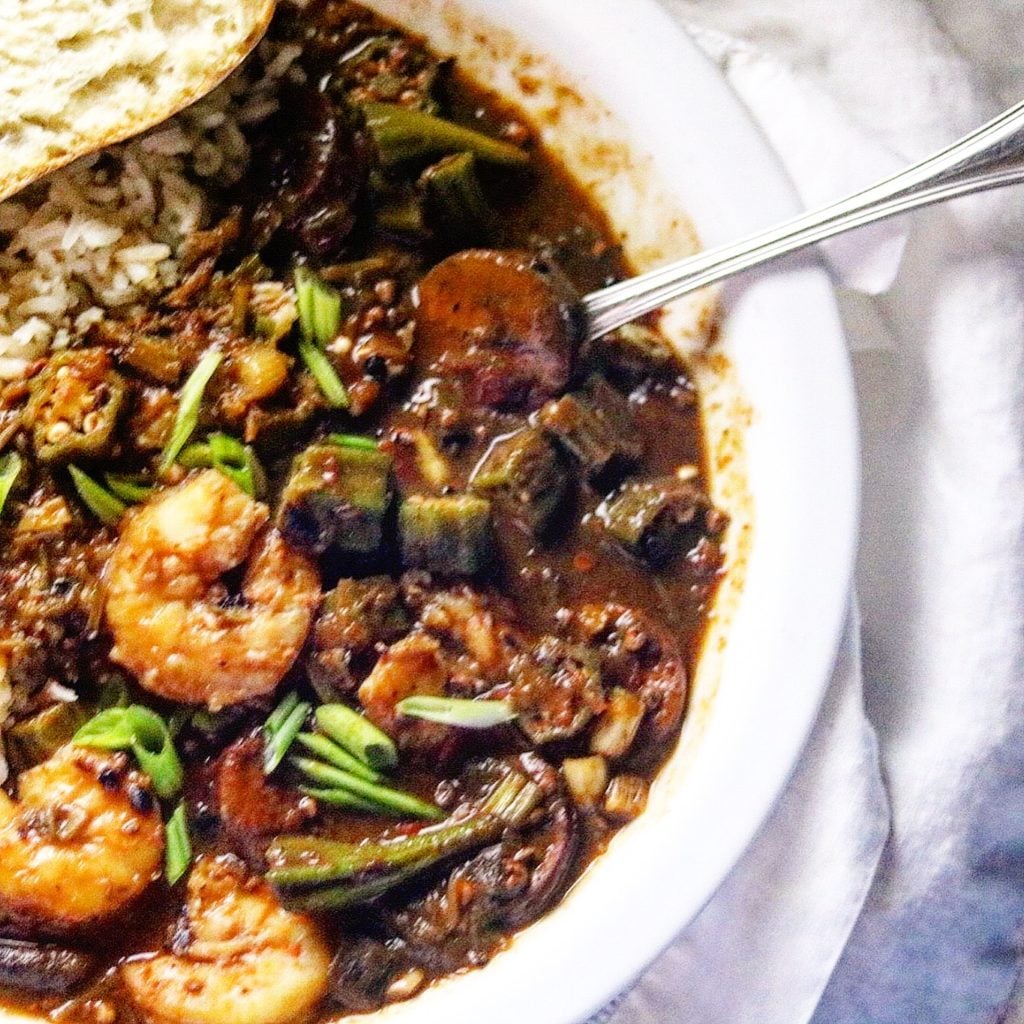 Shrimp, Okra and Andouille Smoked Sausage Gumbo