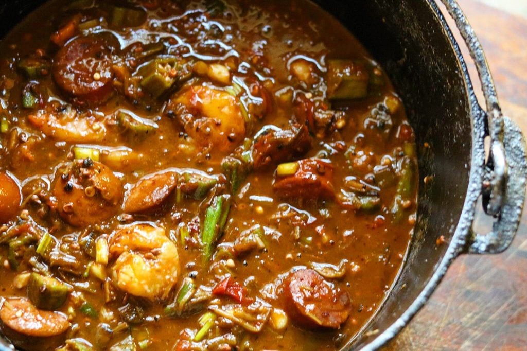Shrimp, Okra and Andouille Smoked Sausage Gumbo