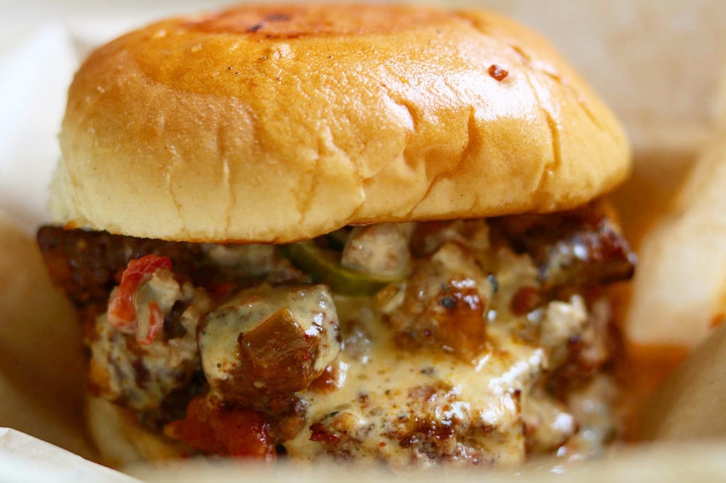 Leftover Chili And Beef Queso Dip Burgers