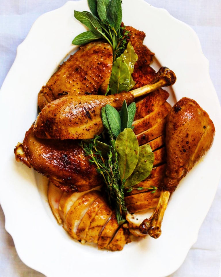 Dry Brined Spiced Roast Turkey