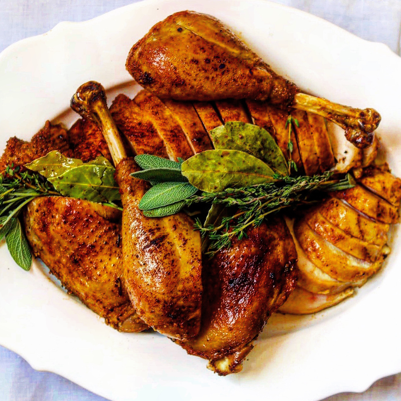 Dry Brined Spiced Roast Turkey