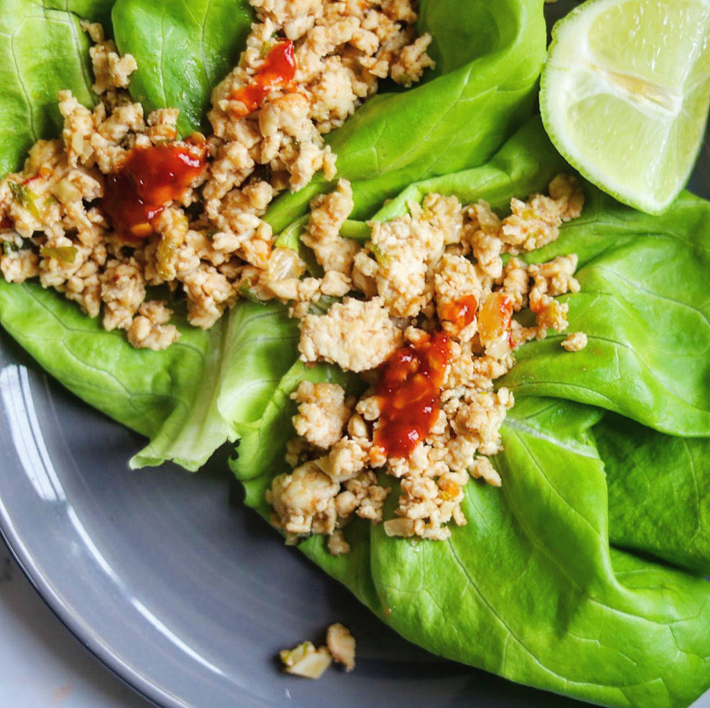 Spicy Chicken Lettuce Wraps