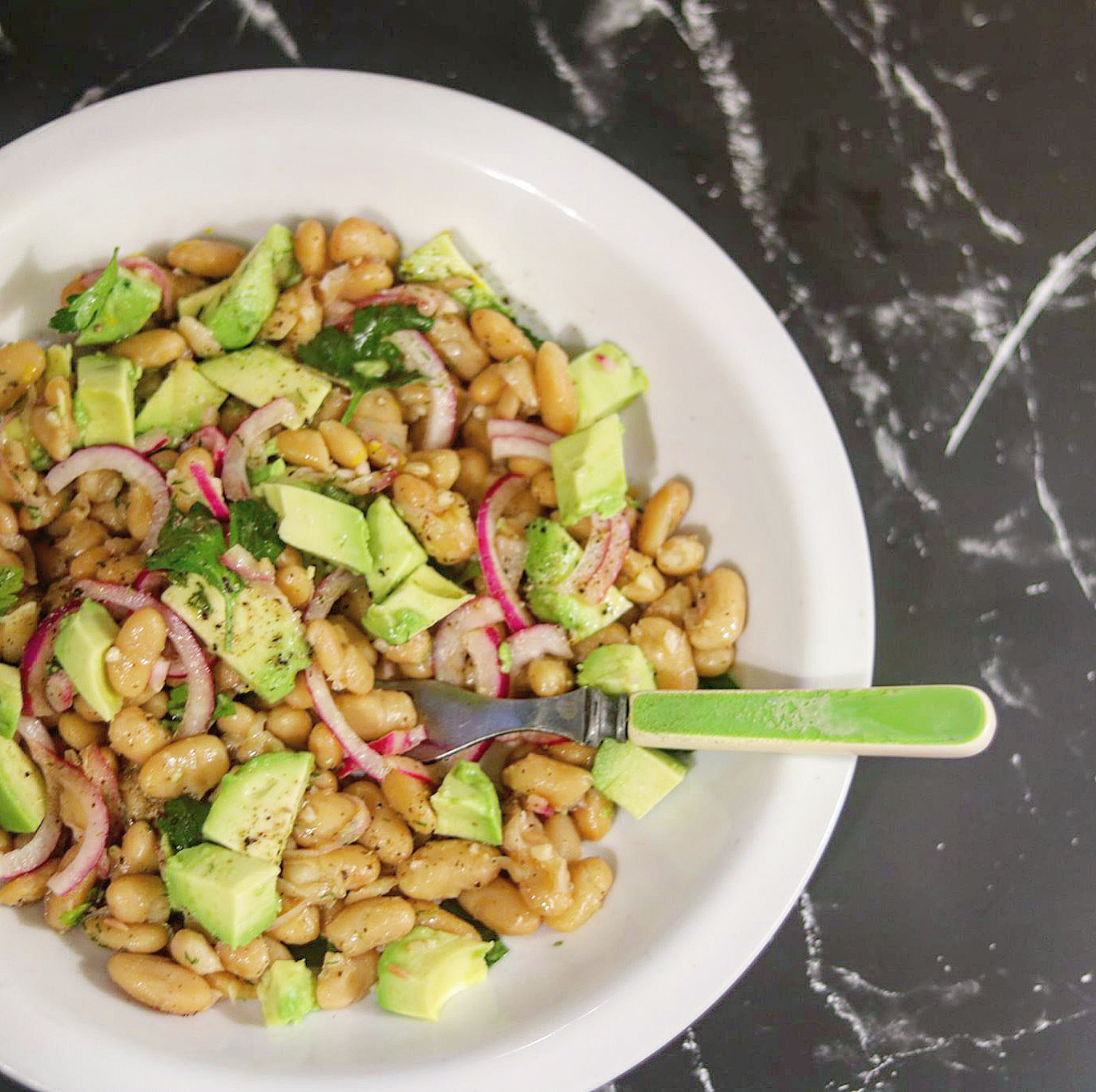 Vibrant Greek Bean Salad A cook named Rebecca
