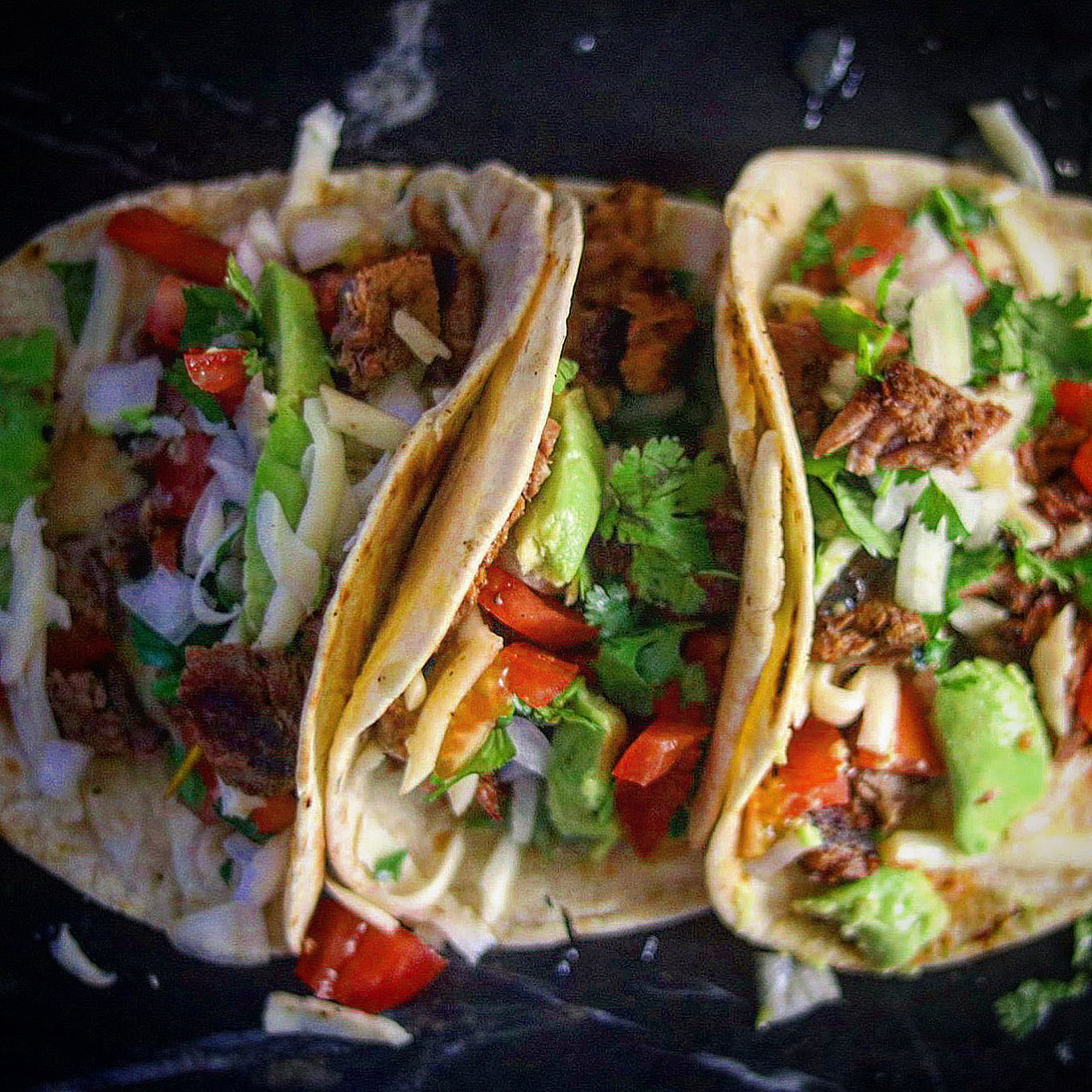 Red Chile Marinated Carne Asada Tacos