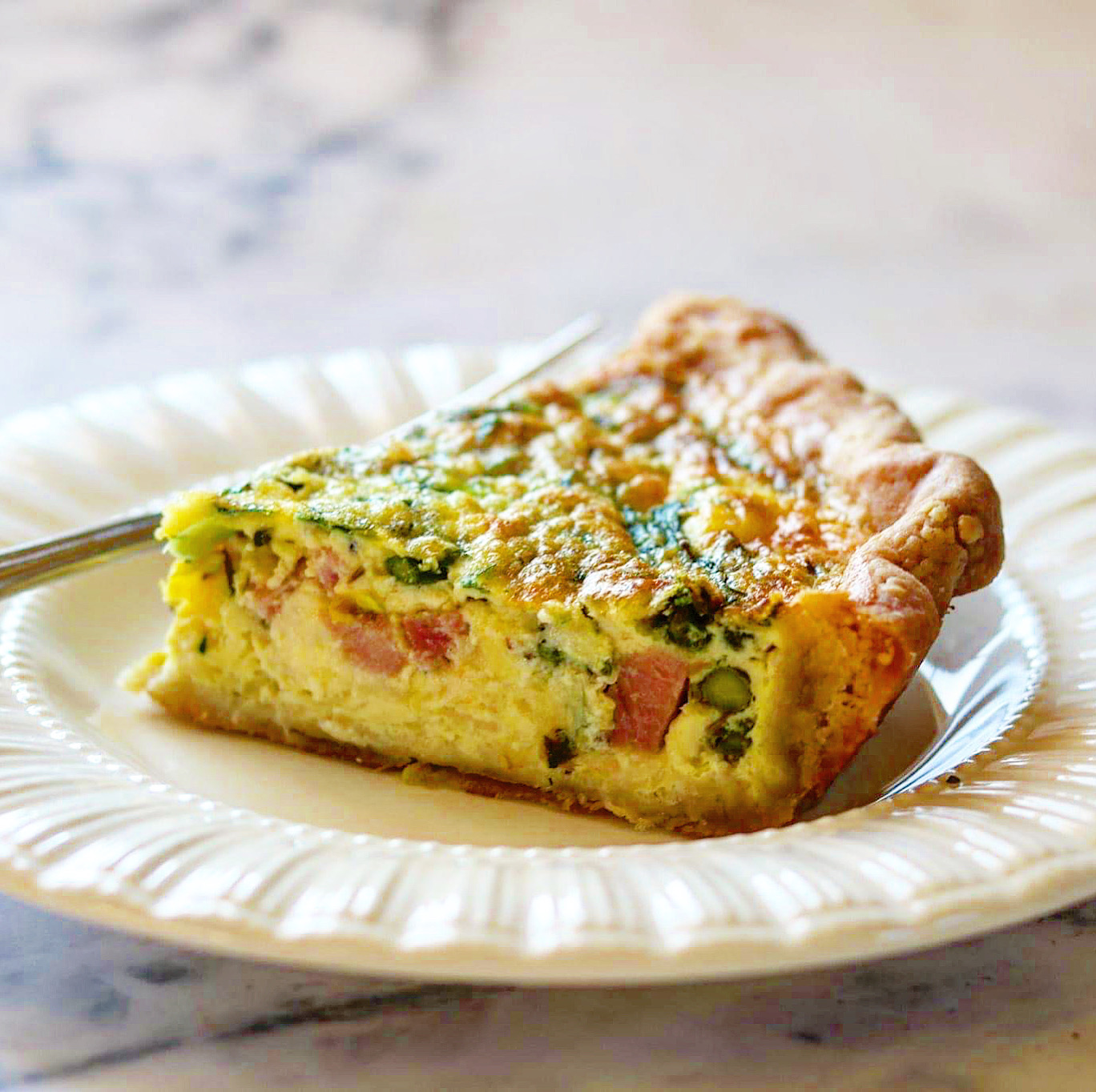 Asparagus and Ham Quiche