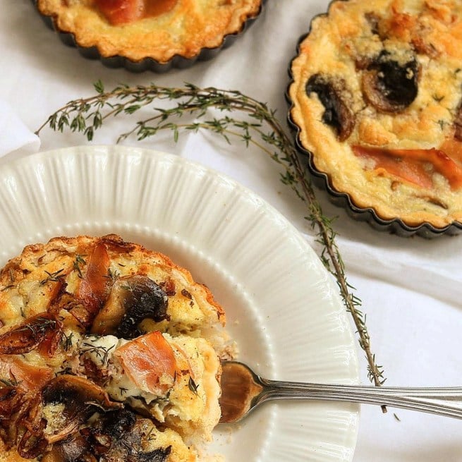 Mushroom, Pancetta and Shallot Quiche