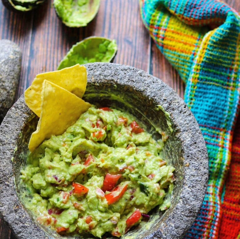 Fresh homemade guacamole
