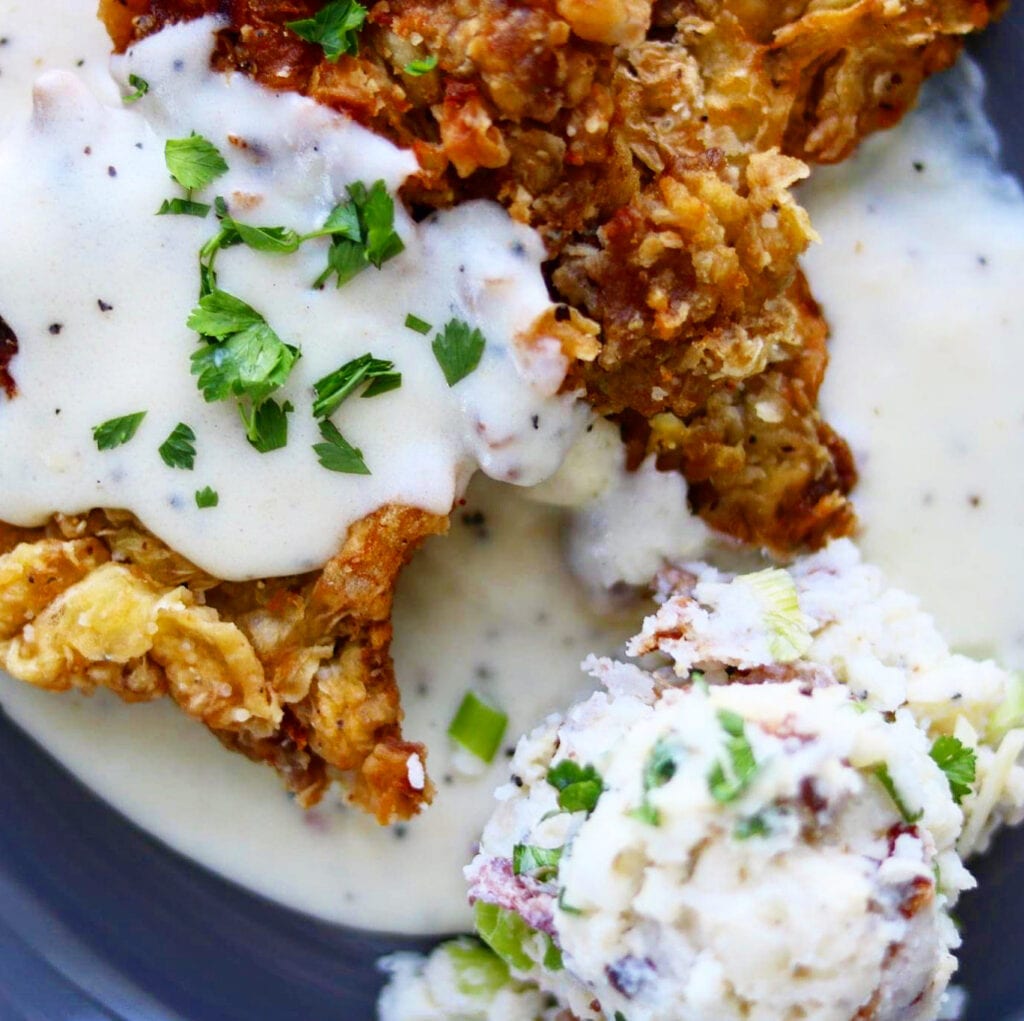 Chicken Fried Steak with Cream Gravy