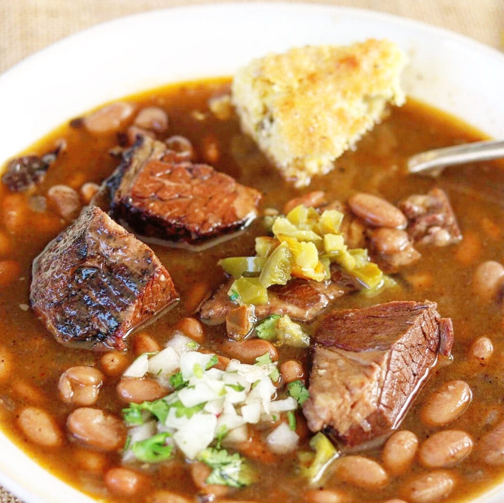 Texas Smoked Brisket Beans
