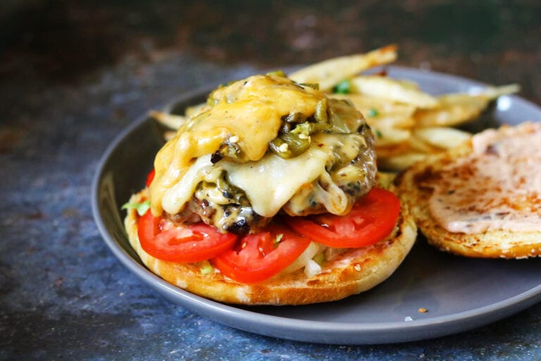 Green Chile Cheeseburger