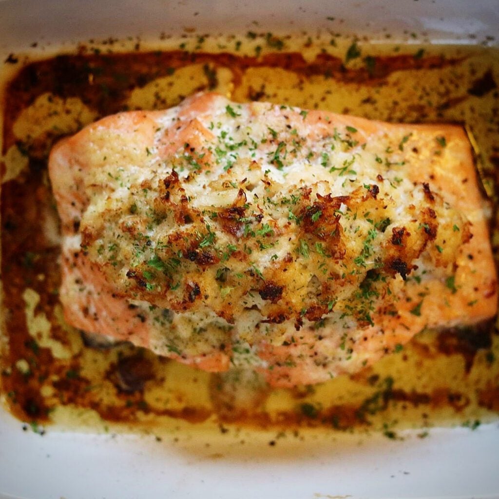 Crab Stuffed Salmon