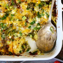 Sausage and Hatch Green Chile Breakfast Casserole