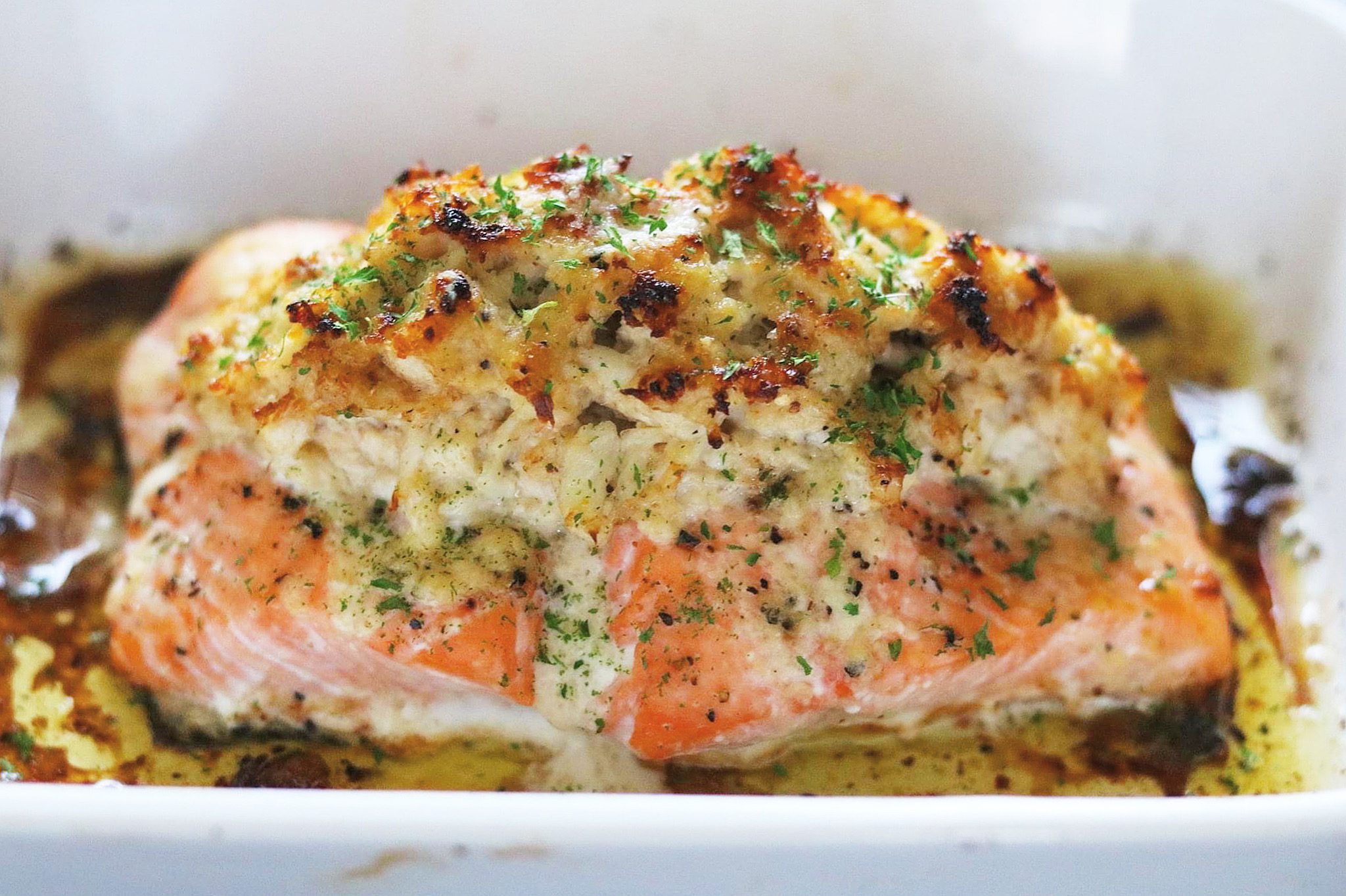 Crab Stuffed Salmon