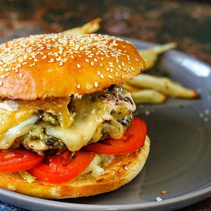 Green Chile Cheeseburger