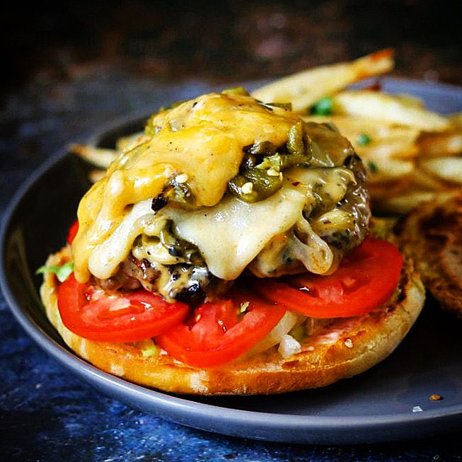 Green Chile Cheeseburger