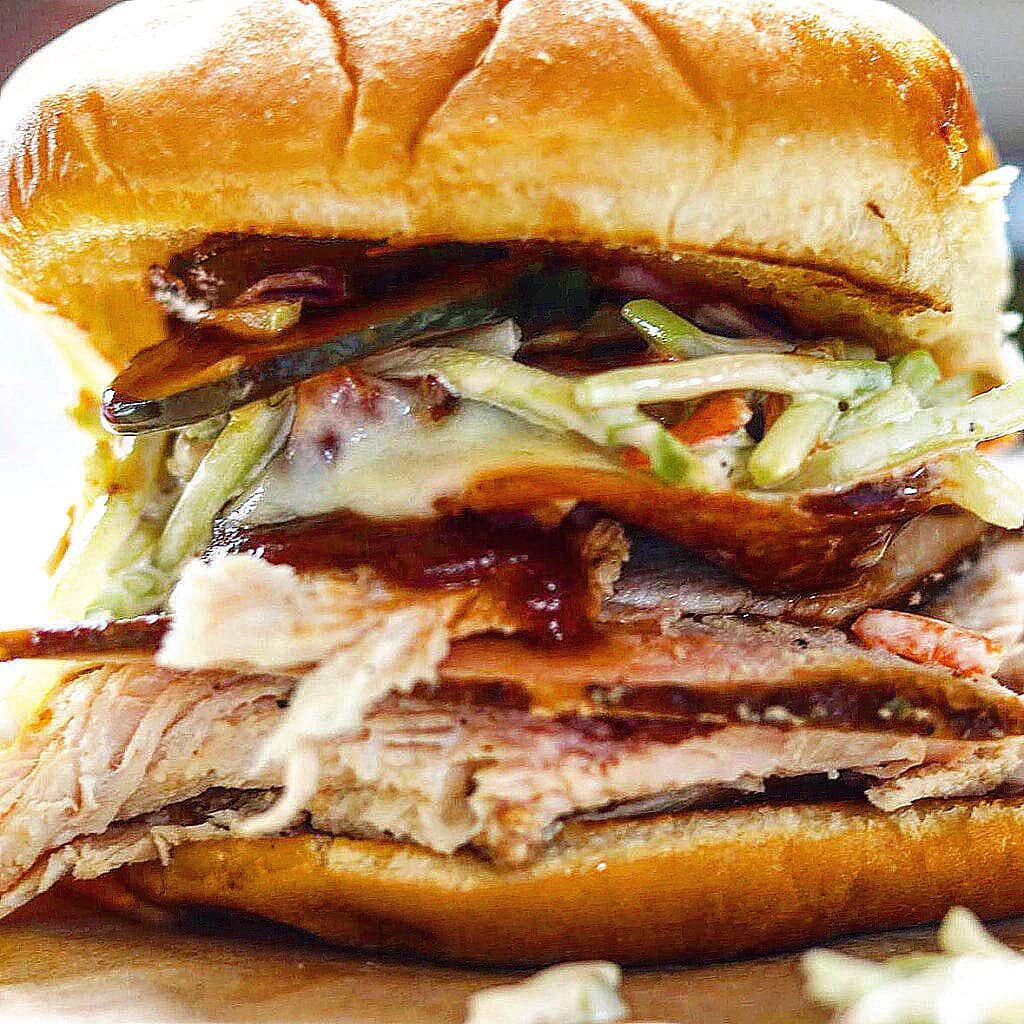 Leftover Smoked Turkey Sandwich