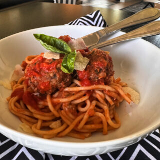 love this dish - spaghetti and meatballs.