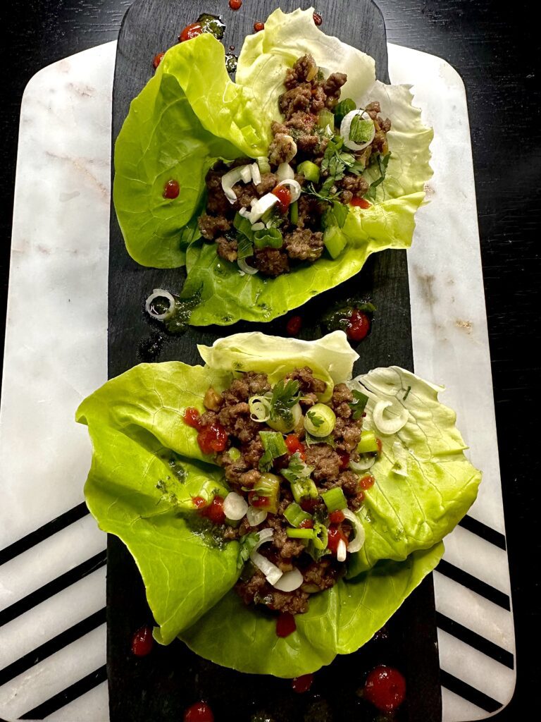 Szechuan Beef Lettuce Wraps